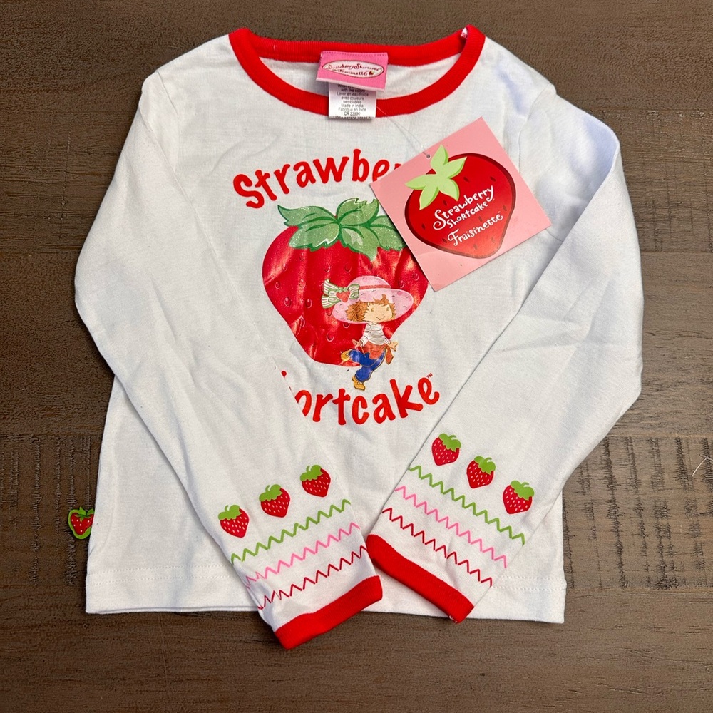 Strawberry Shortcake White and Red Long Sleeve Shirt